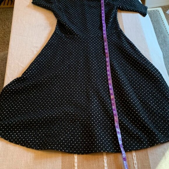 Lands' End Textured Dress - Black and White - Size S (6-8) - Picture 5 of 9